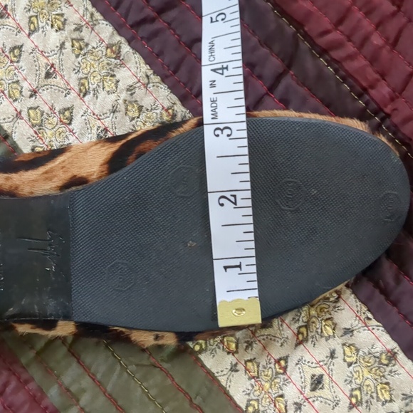 GUISEPPE ZANOTTI* pony hair leopard print ballet flats w/rubber resole for wear - Picture 8 of 8